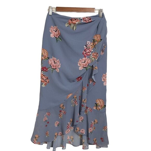 Keepsake The Label Women's Evolve Floral Ruffle Bell Blouse Midi Skirt Set Small - Picture 5 of 12